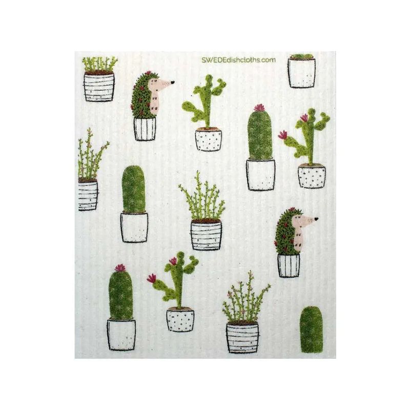 Swede Dishcloth - Cactus Collage