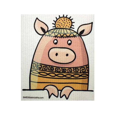 Swede Dishcloth - Peeking Pig