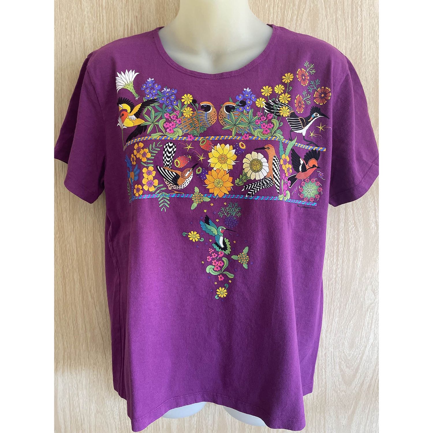 Sabaku Women&#39;s Boutique Tee, Nuevo Desert Huipil, Color: Plum, Size: Small