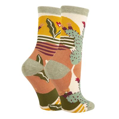 Sock It Up Women's Crew Socks, Sol De Cactus