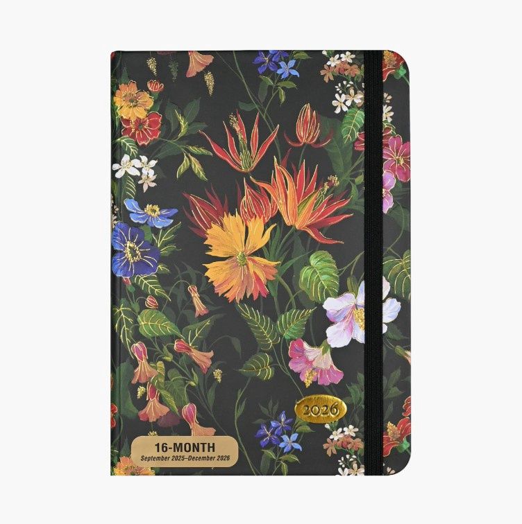 Compact Engagement Calendar 2026, Pattern: Floral Paradise