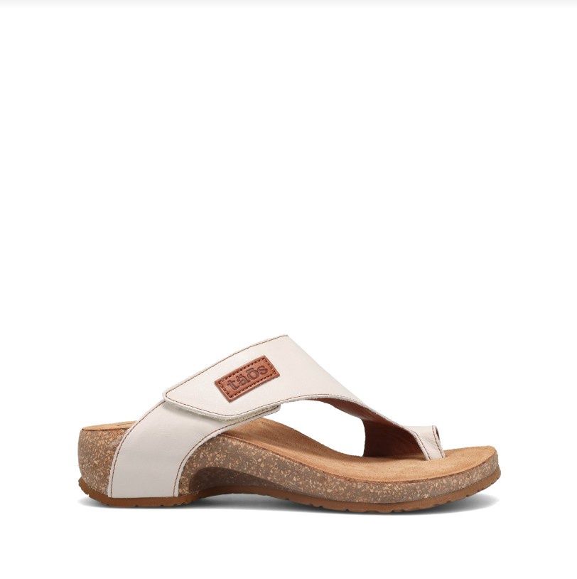 Taos Footwear Loop Women's Sandals, Color: Off White, Size: 37(6)