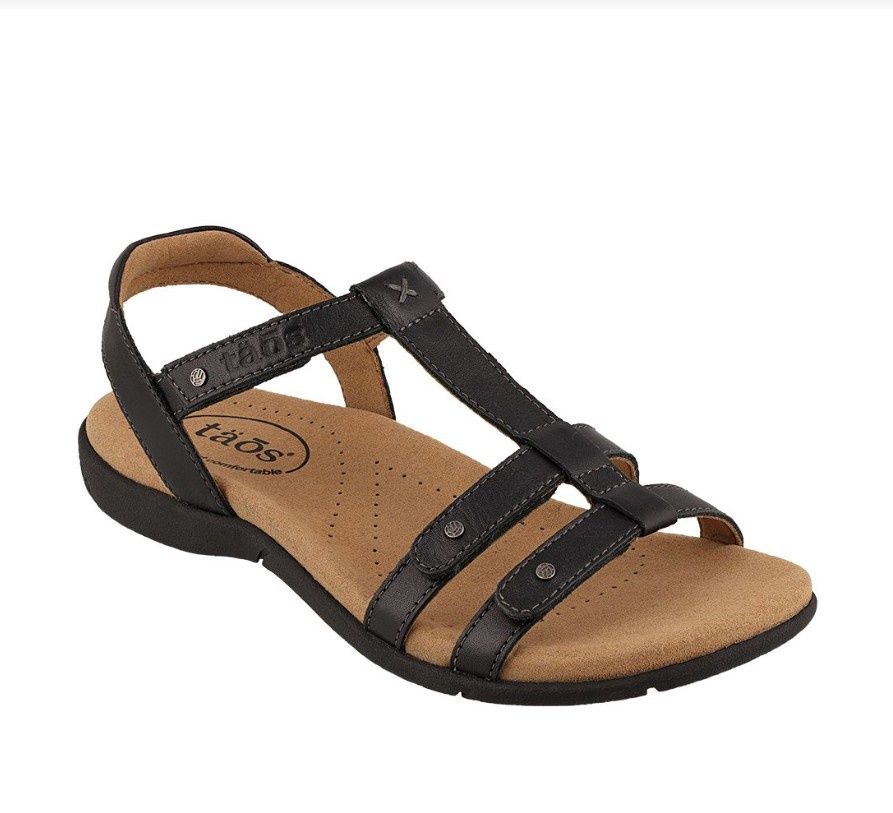 Taos Footwear Trophy 2 Women's Sandals, Color: Black, Size: 10