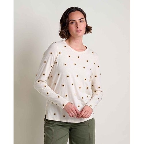 W&#39;s Primo LS Crew Embroidered, Color: Salt Sunflower, Size: XS