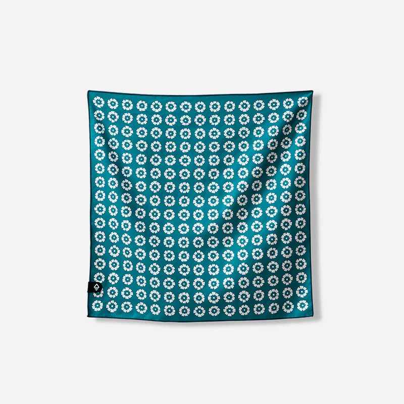 Nomadix Bandana Towel - Fresh Flowers Teal, Nomadix Color: Fresh Flowers Teal