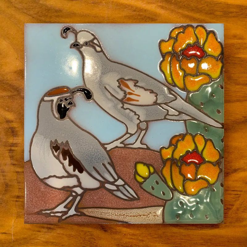 6x6 Decorative Tile-Quail