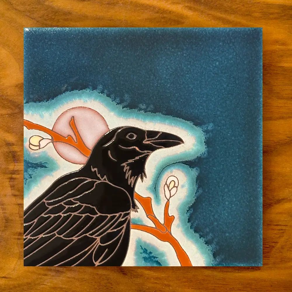 6x6 Decorative Tile-Raven
