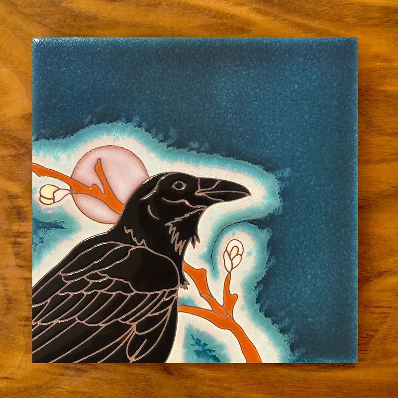 6x6 Decorative Tile-Raven
