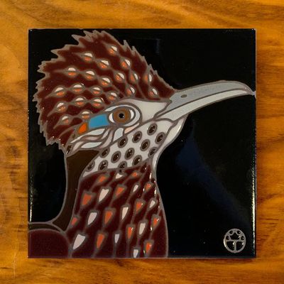 6x6 Decorative Tile-Roadrunner(closeup)