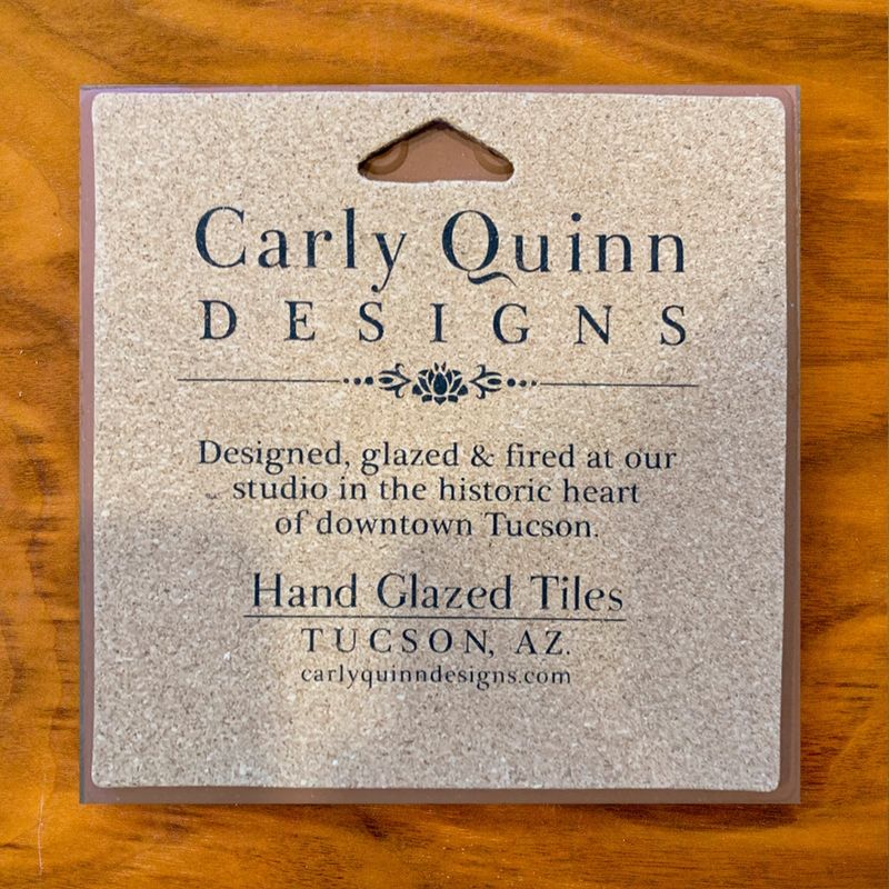 Carly Quinn Designs 6x6 Decorative Tile-Roadrunner(closeup)
