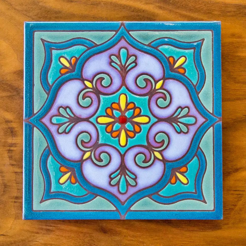 6x6 Decorative Tile-Talavera Trad Blue