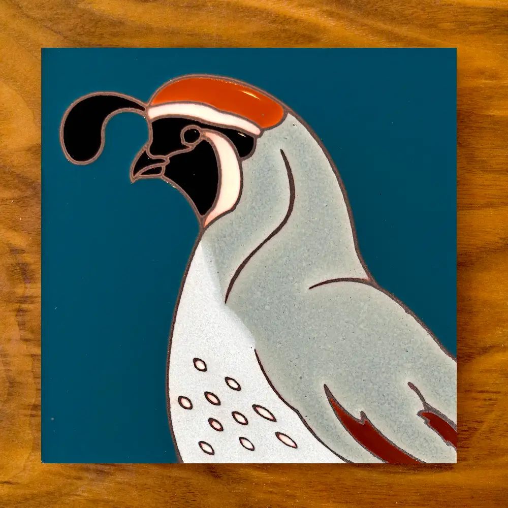 Tile Coaster-SW Bird, Pattern: Quail