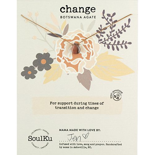 Botswana Agate Soul-Full of Light Necklace For Change, Color: Botswana Agate, Size: 16 -18 inch