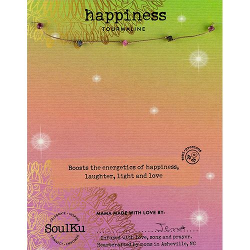 Rainbow Tourmaline Celestial Necklace For Happiness, Color: Rainbow Tourmaline, Size: 16 -18 inch