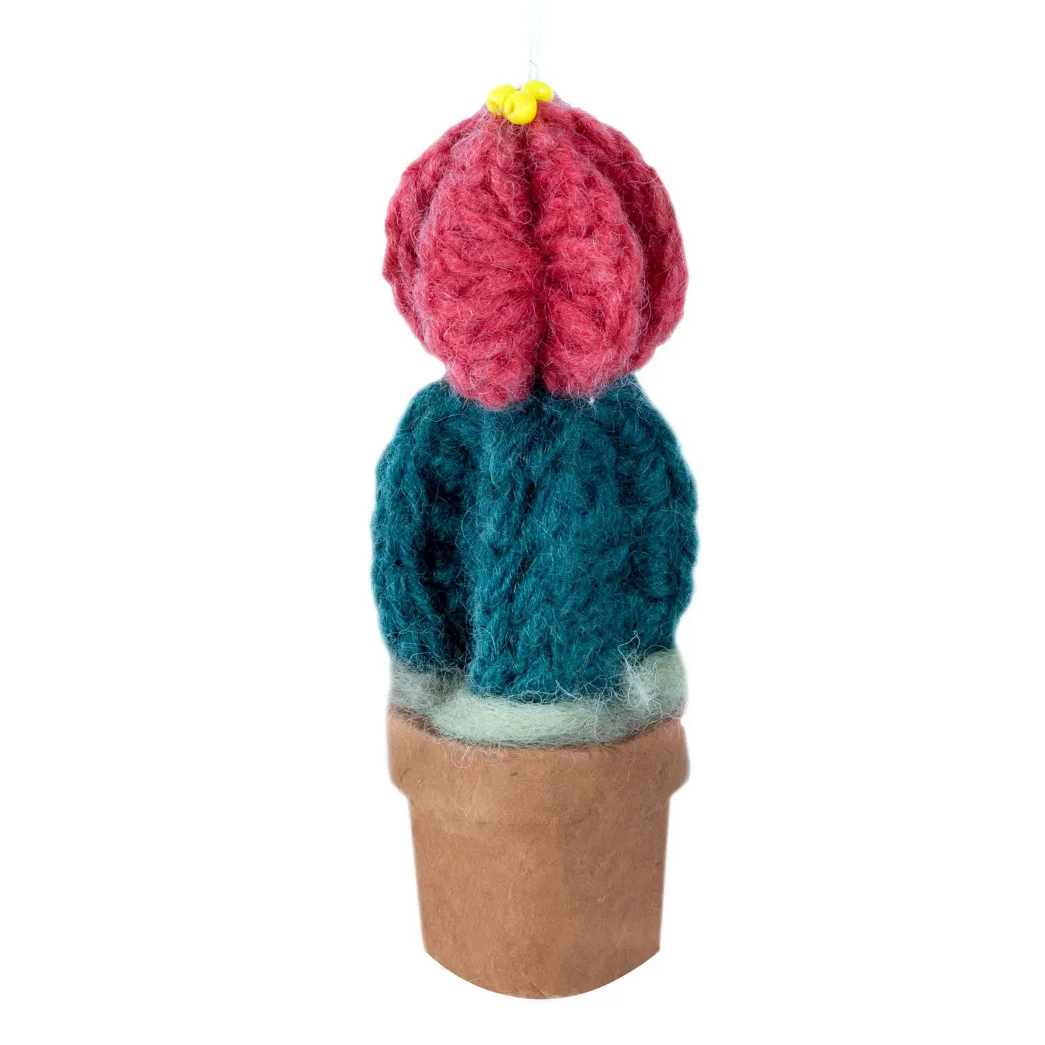 Crochet Moon Cactus Ornament