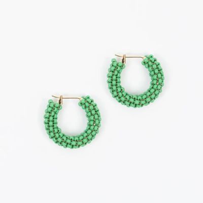 Altiplano Jewelry Pop of Color Beaded Hoop Earring