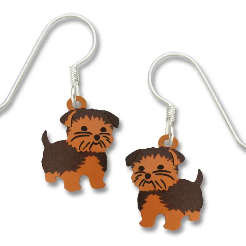 Yorkshire Terrier Earrings, Color: Silver