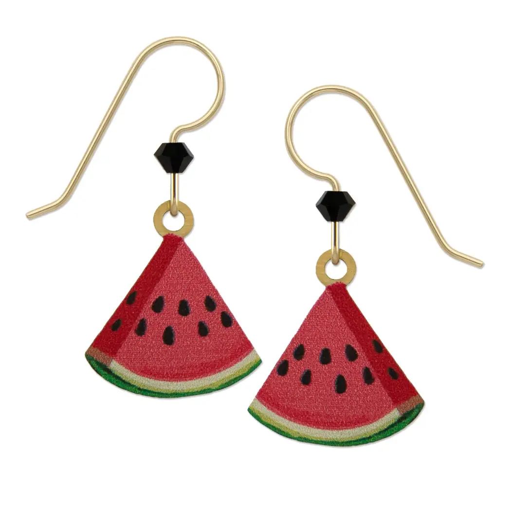 Watermelon Slice Earring (Disc), Color: Gold