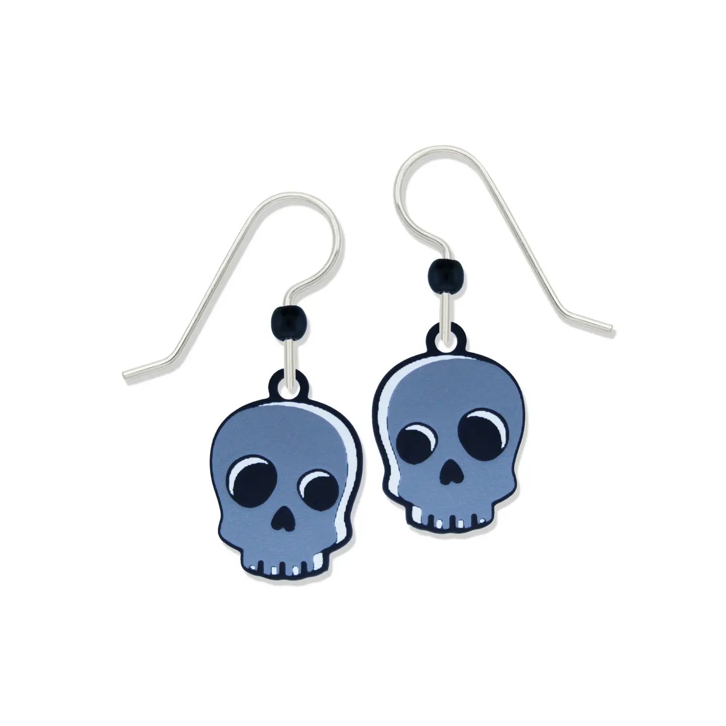 Skull Earrings, Color: Silver