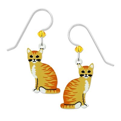 Short Hair Orange Tabby Earrings