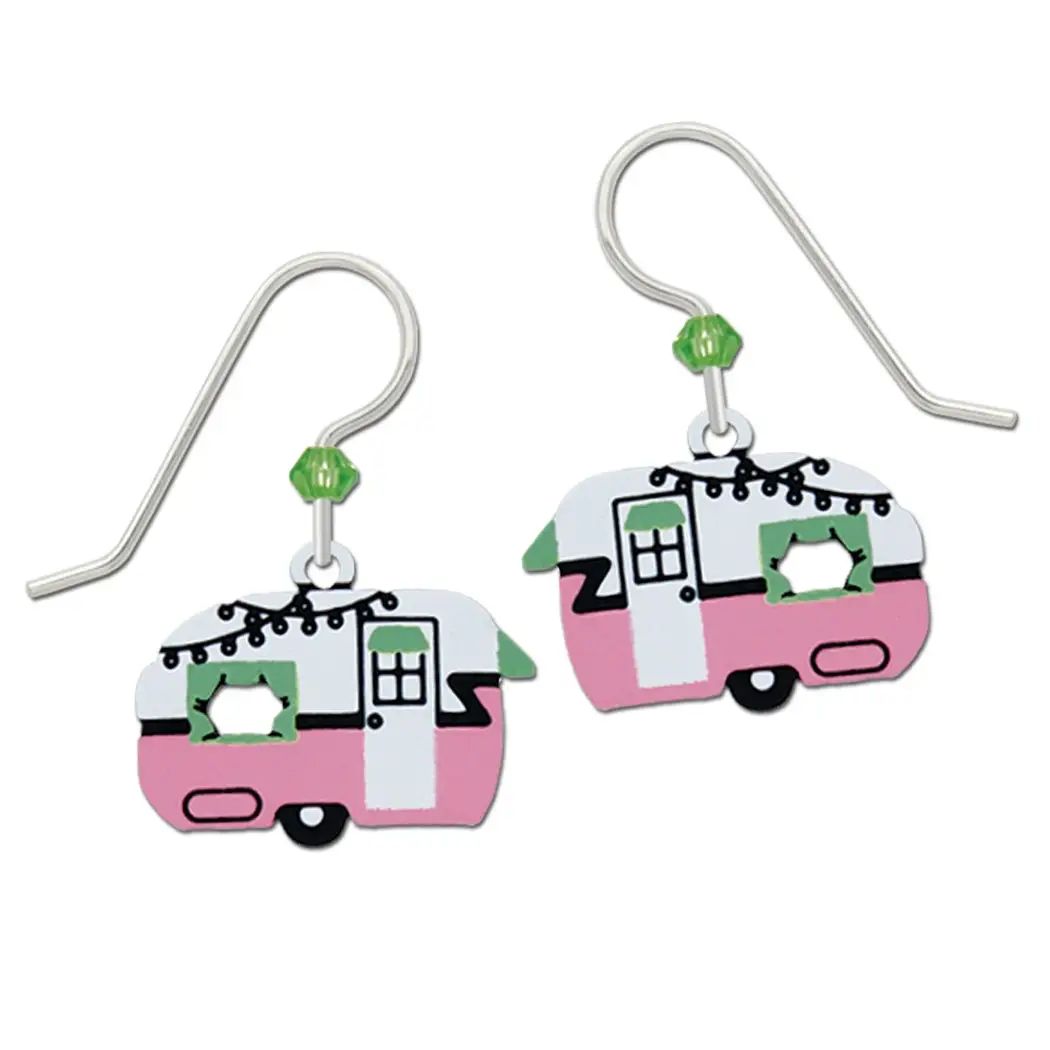 Pink Vintage Camper, Color: Silver