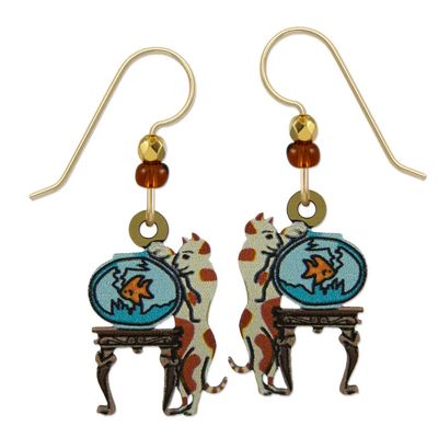 Kitty and a Fishbowl Earrings (disc)