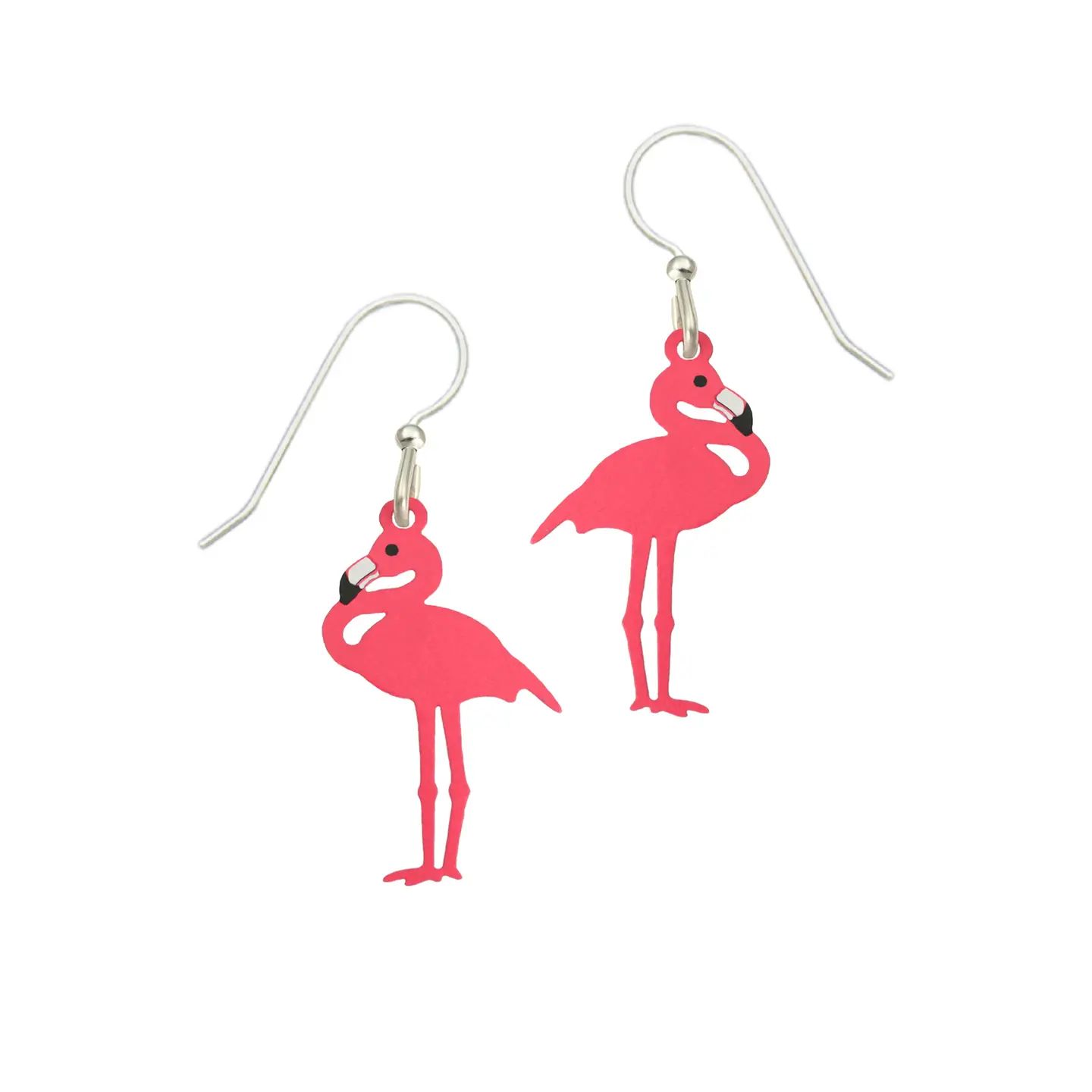 Flamingo Earrings, Color: Silver