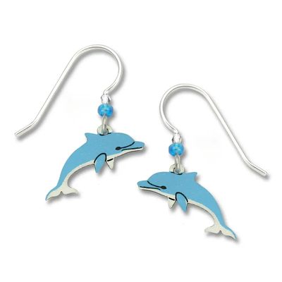 Dark Blue &amp; Light Blue Dolphin Earrings