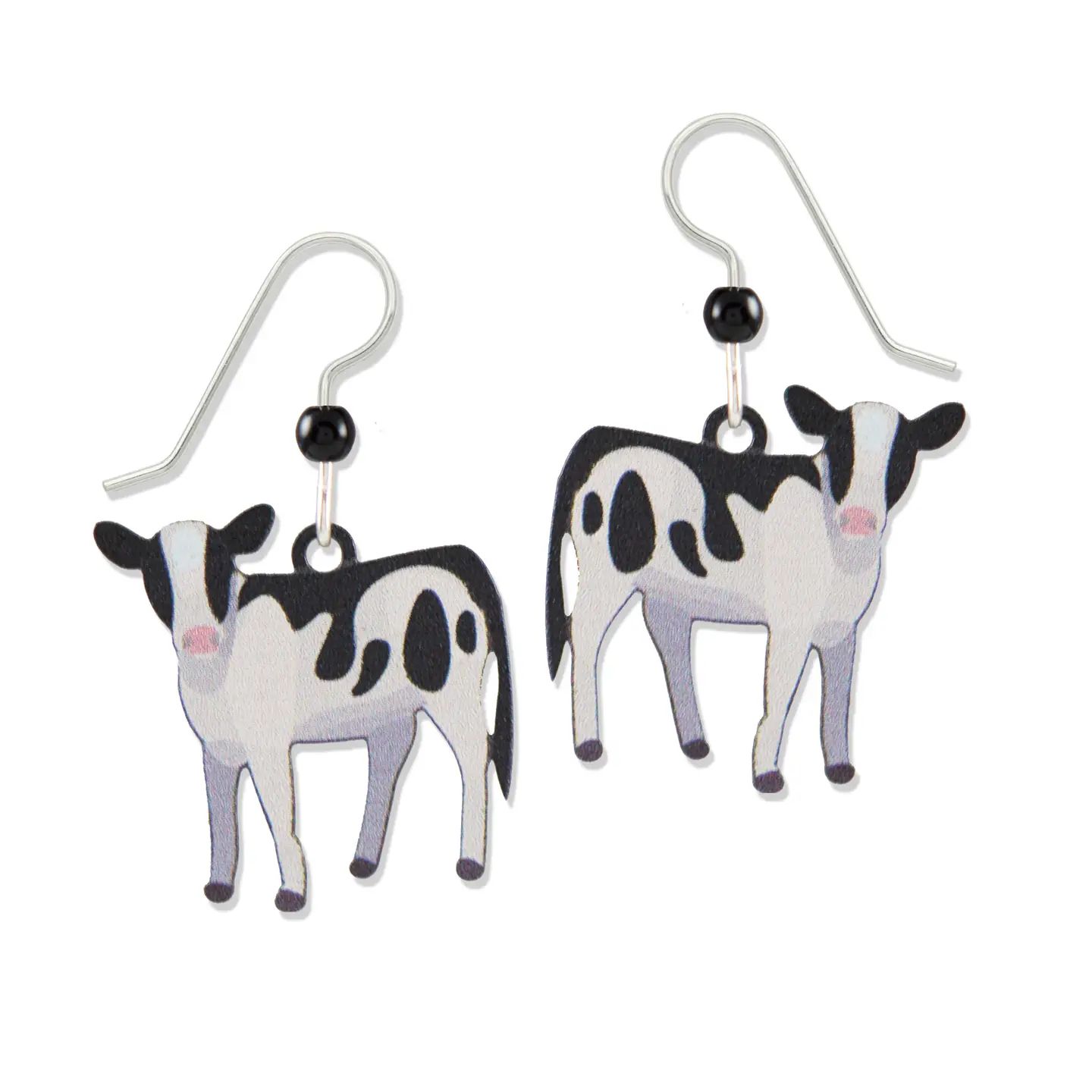 Dairy Calf Earrings, Color: Silver