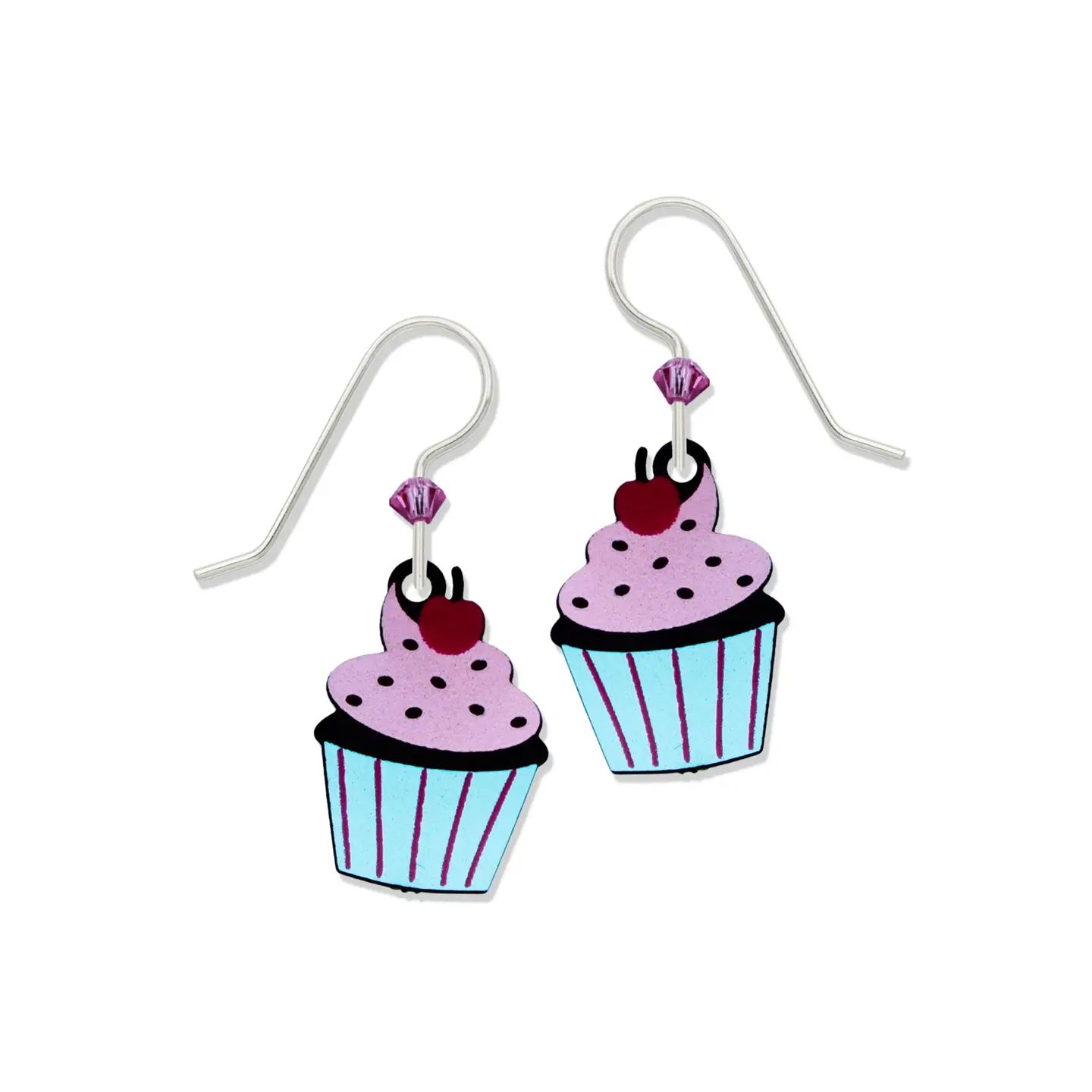 Cupcakes Earrings, Color: Silver