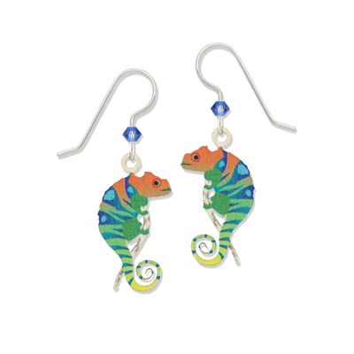 Colourful Chameleon Earrings