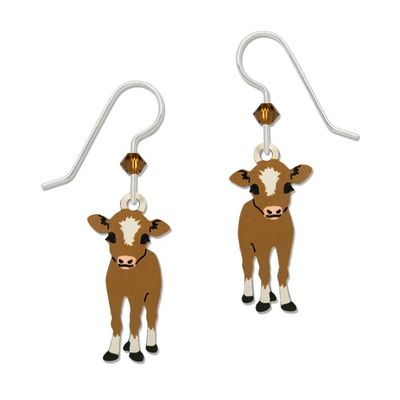 Brown Calf Earrings