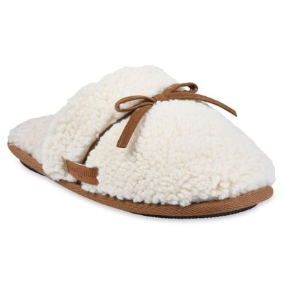 Women&#39;s Berber Faux Suede Tie Scuff