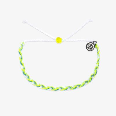 Mini Braided Bracelet, Neon Sky