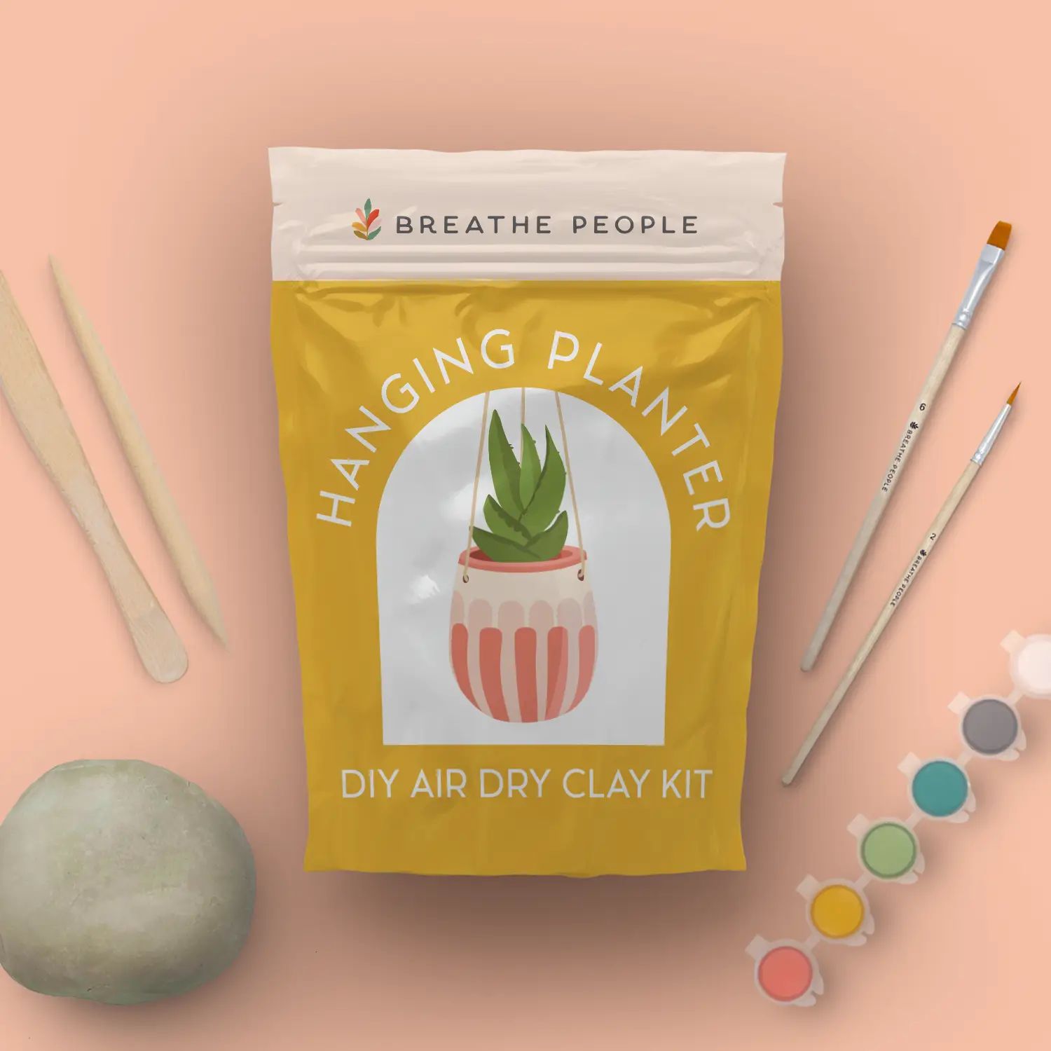 DIY Air Dry Clay Kit-Hanging Plant Pot