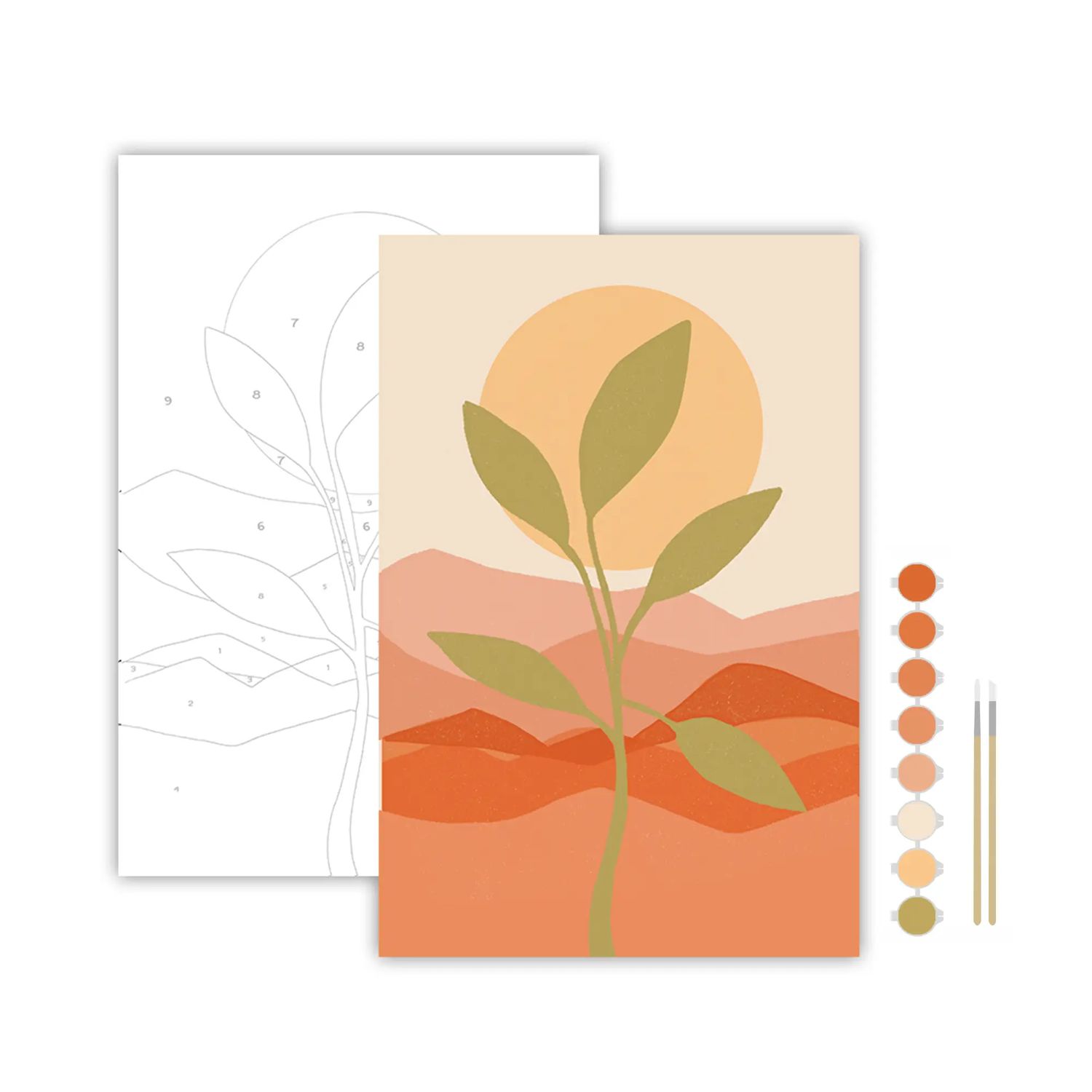 Meditative Art Paint By Number Kit-Desert Sunset