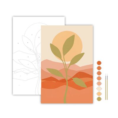 Meditative Art Paint By Number Kit-Desert Sunset