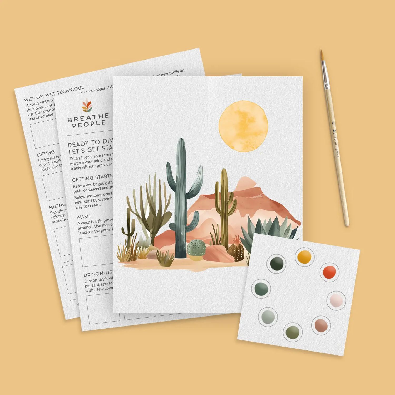 Beginner Watercolor Kit-Desert Landscape