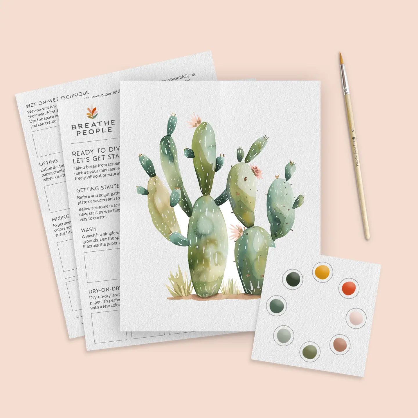 Beginner Watercolor Kit-Desert Cactus