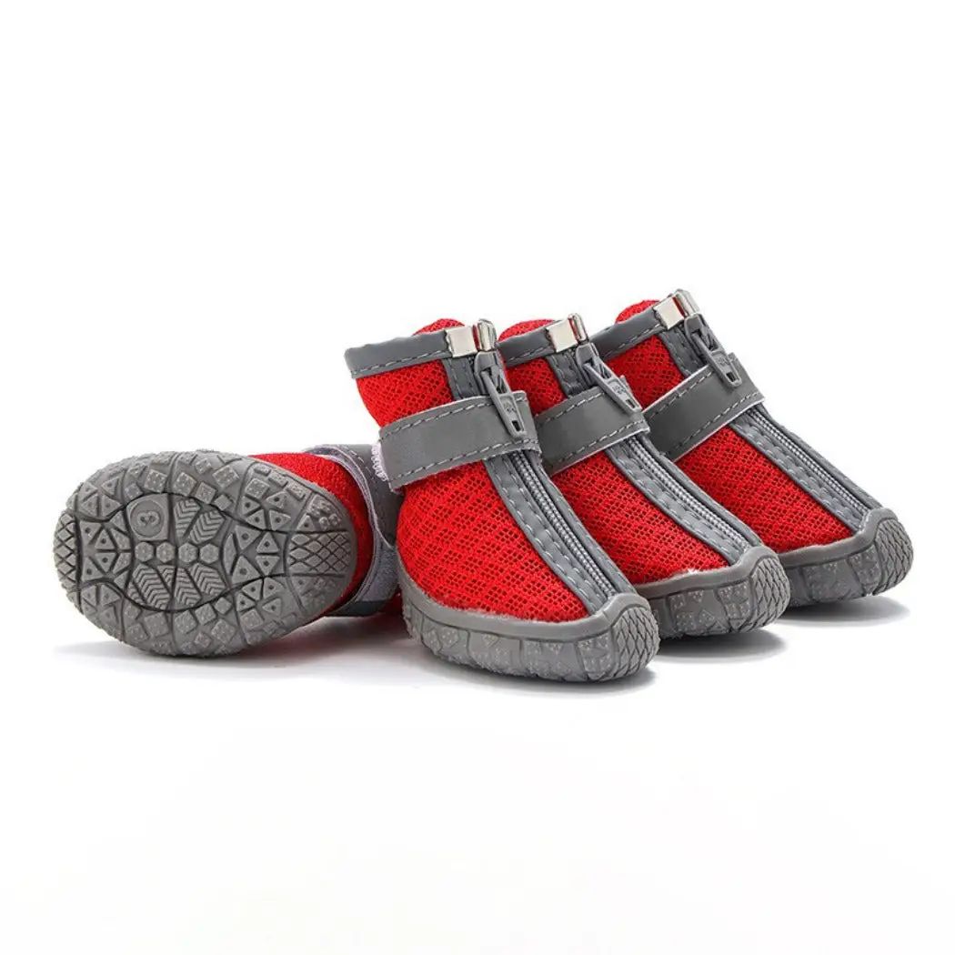 Ozzie Breathable Outdoor Adventure Dog Boot, Color: Red, Size: 1