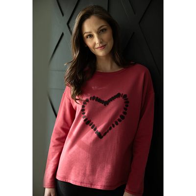 Destination Fleece Shibori Heart Pullover