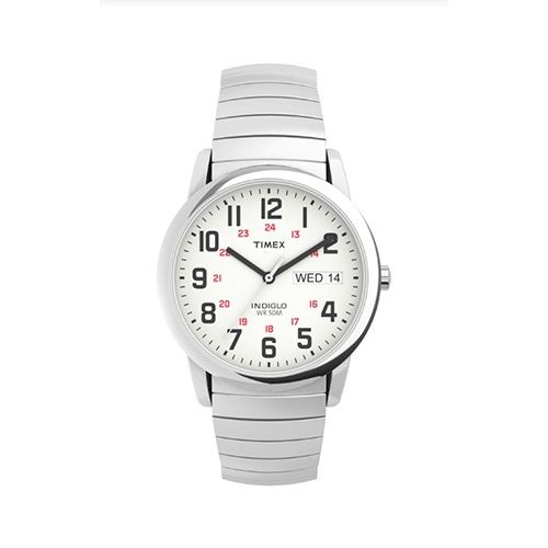Timex Easy Reader Classic 35mm Expansion Band Watch, Color: Stainless Steel