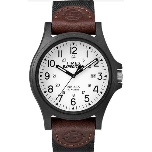 Timex Expedition Acadia 40mm Resin Strap Watch, Color: White Dial
