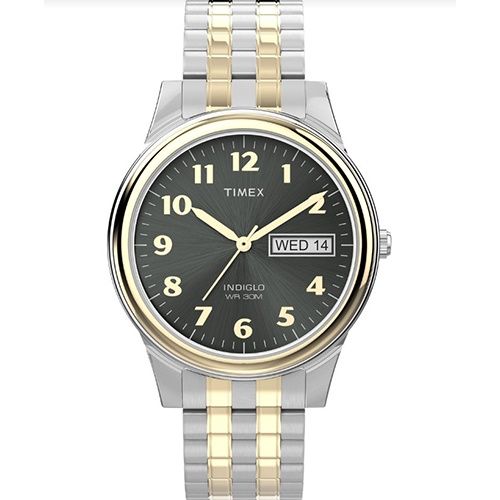 Timex Main Street 35mm Expansion Band Watch, Color: 2 Tone Black Dial