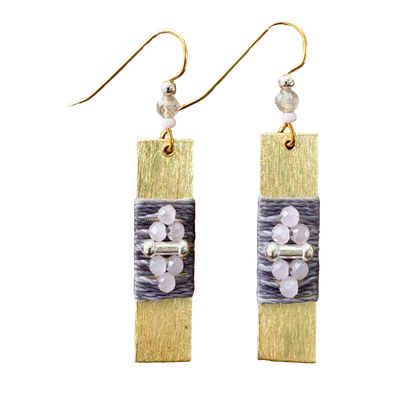 Woven rectangle with Pink Mix