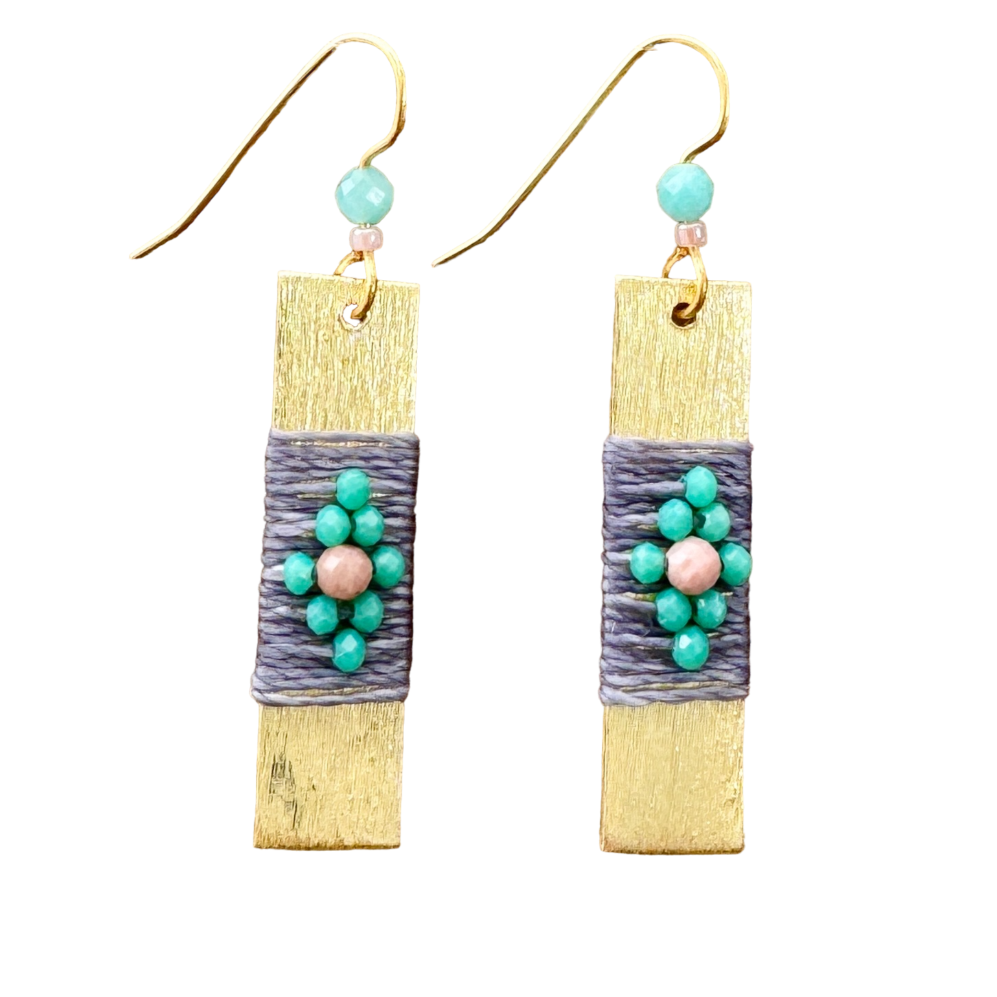 Woven Rectangle Turquoise Mix