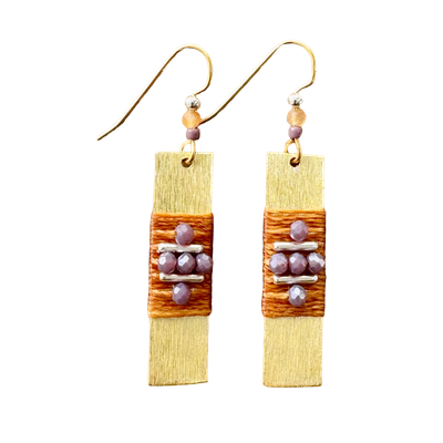 Woven rectangle Lavendar Mix