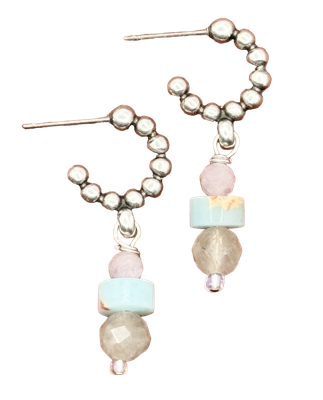 Textured hoop with Labradorite