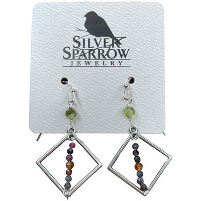 Sapphire diamonds with peridot