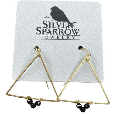 Brass Triangle with Spinel